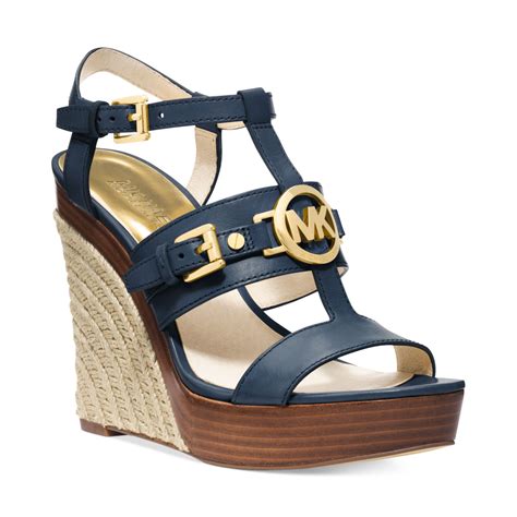 michael kors navy sandals.